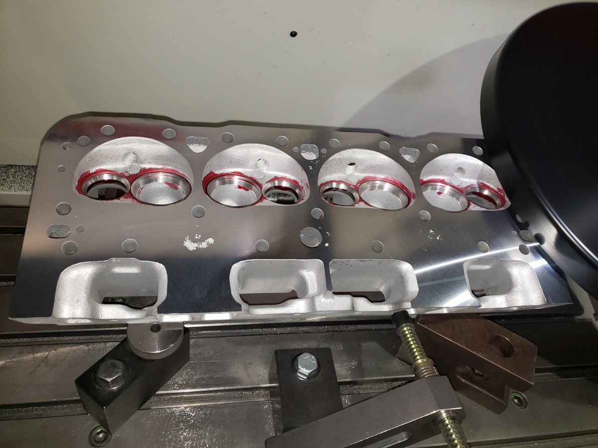 Edelbrock Aluminum Cylinder Head Surfacing On Rottler Cnc Machine