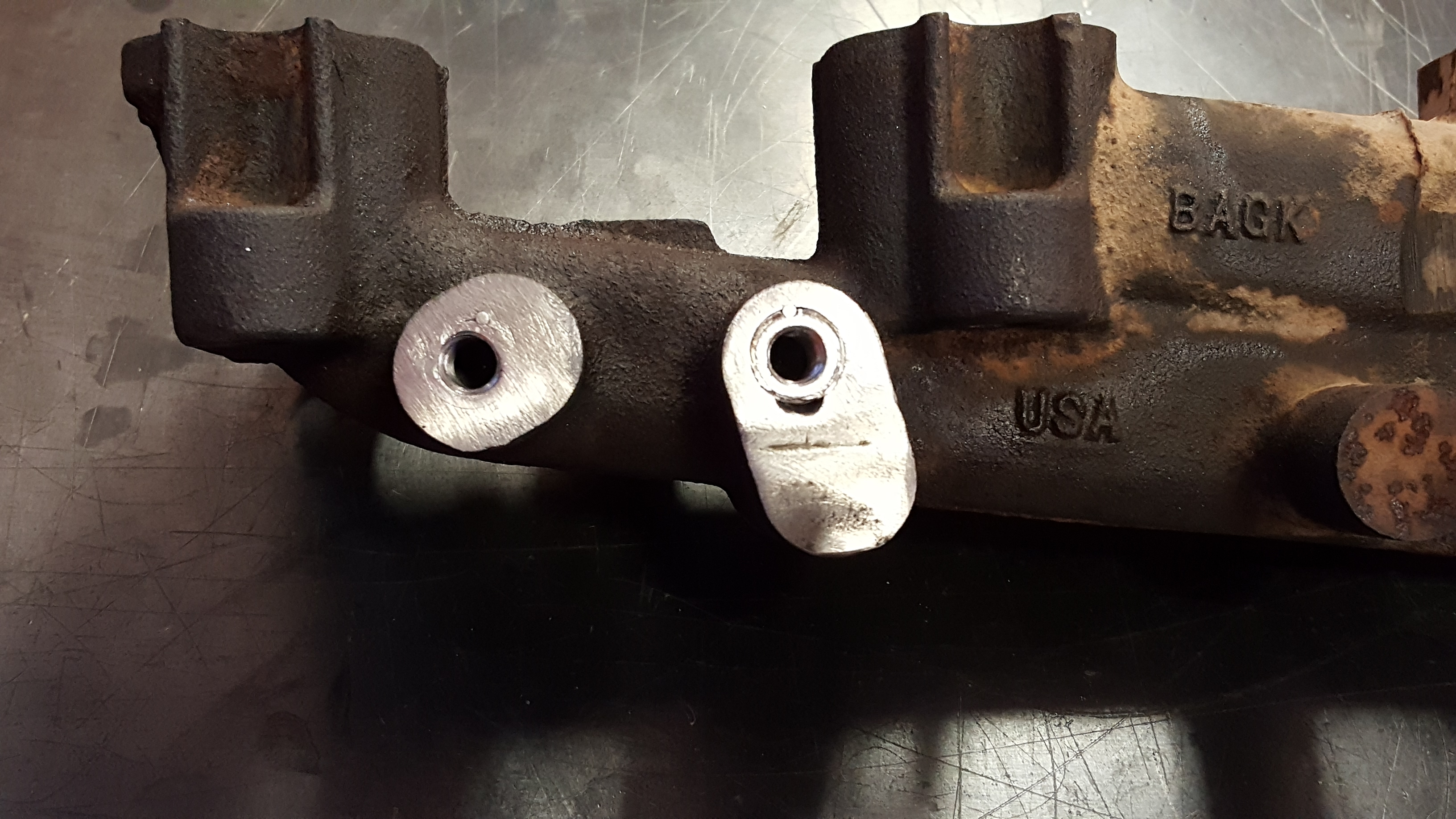 Cast Iron Exhaust Manifold Broken Bolt and Stud Removal and Bolt Hole