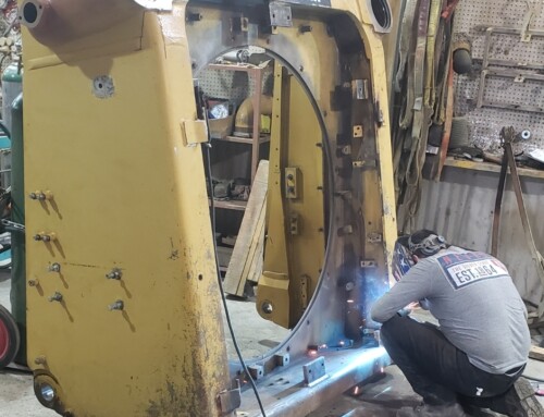Caterpillar D10T Hardnose Grill Guard Machining, Torching and Welding Repair Rebuilding