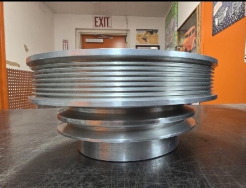 Custom Aluminum  Crank Pulley With V Grooves and Serpentine Belt Grooves Machining