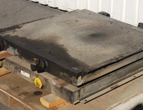 Sullair Air Compressor Aluminum Oil Cooler Heat Exchanger Cleaning and Repairing