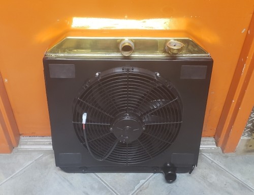 1957 Chevy Custom High Efficiency Performance Radiator With Aluminum Fan Shroud and Spal Electric Fan