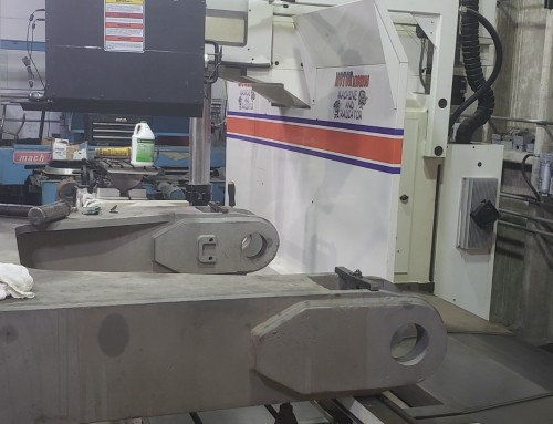 Caterpillar D10T Dozer Ripper Table Machining Repair On Rottler EM105H Multipurpose Boring and Milling Machine