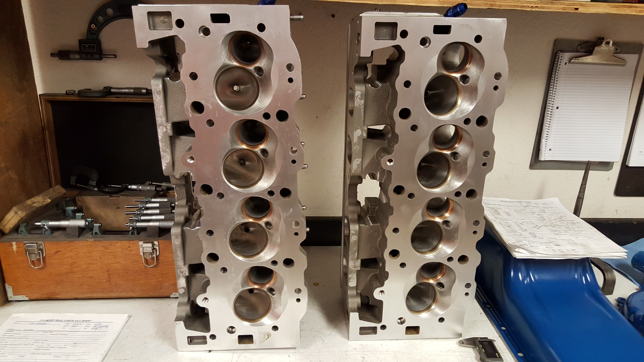 This is a set of aluminum Pontiac Big Chief cylinder heads off of a 637 cub...